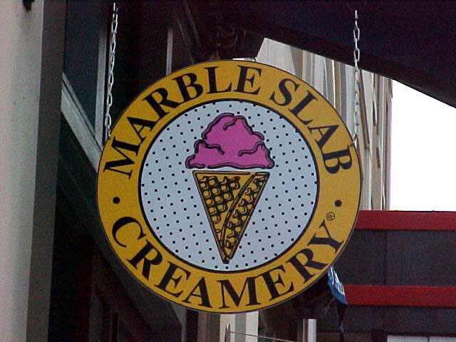 Install signs Metairie for Marble Slab Creamery undercanopy sign